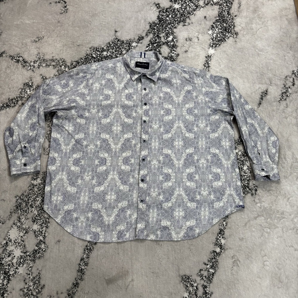 Robert Graham Modern Americana Shirt Mens Size 3XL Gray Paisley Long Sleeve